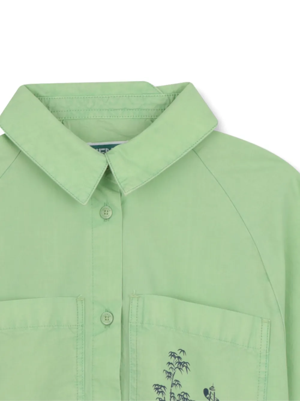 Kenzo Kids Shirt met verfraaide zak Groen