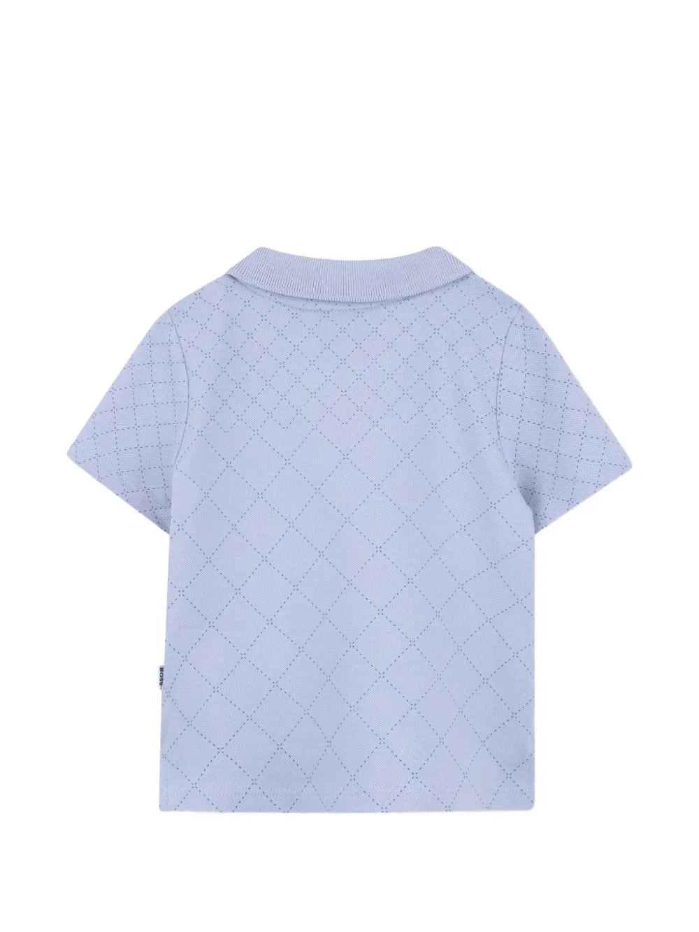 BOSS Kidswear Poloshirt met stippen en korte mouwen Blauw