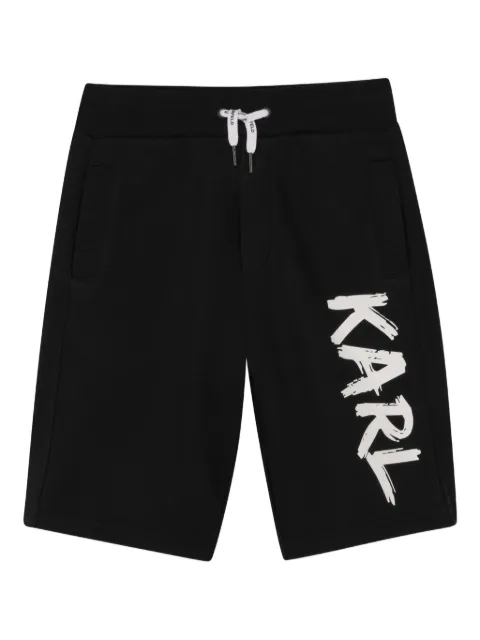 Karl Lagerfeld Kids 로고 프린트 버뮤다 쇼츠