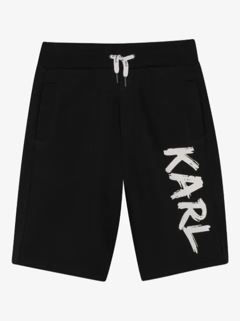 Karl Lagerfeld Kids bermudas con logo estampado