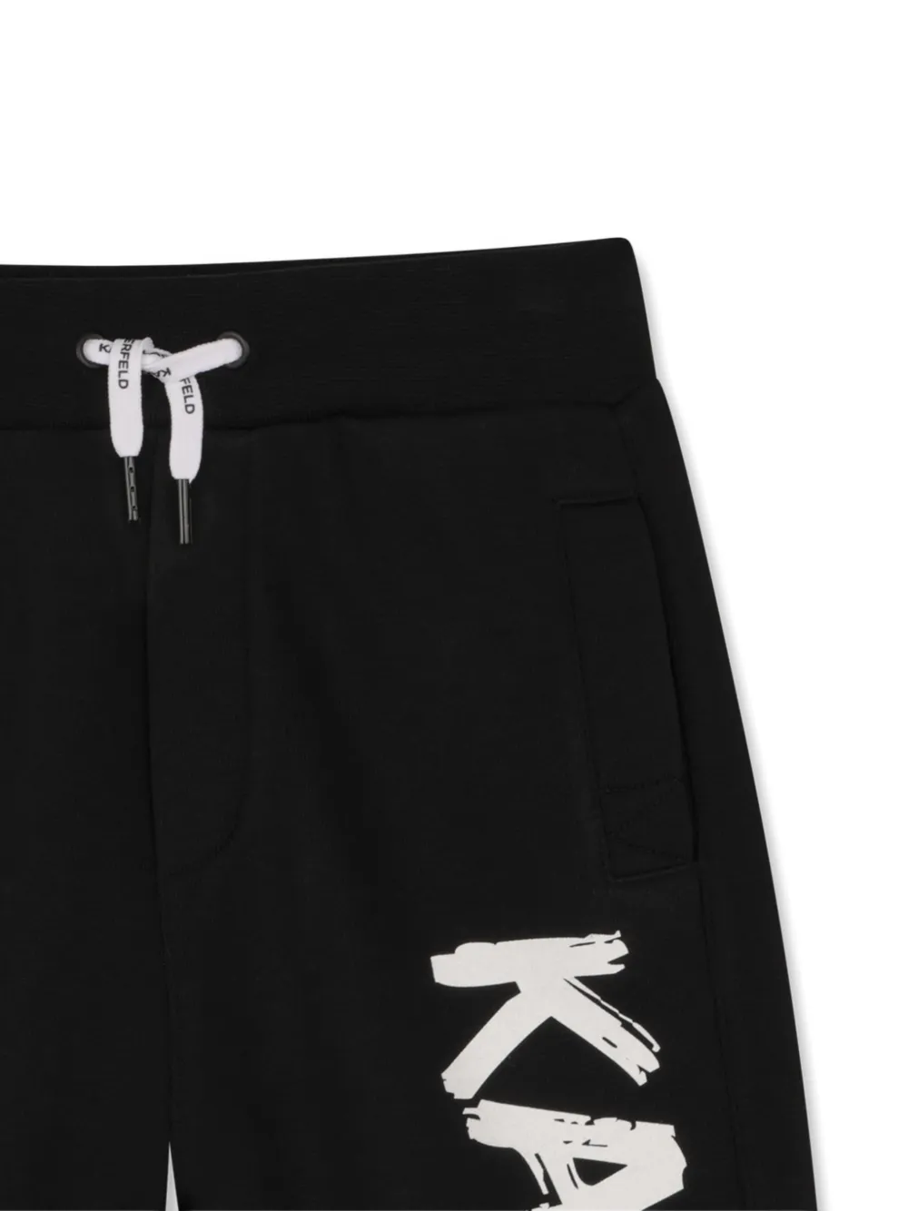 Karl Lagerfeld Kids Bermuda shorts met logoprint Zwart