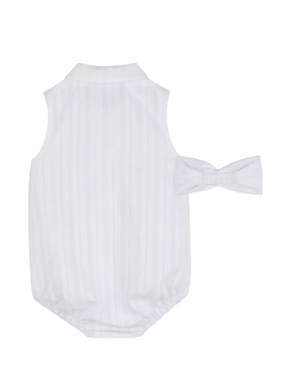  Boss Kidswear Collared Headband Jumpsuit - White 