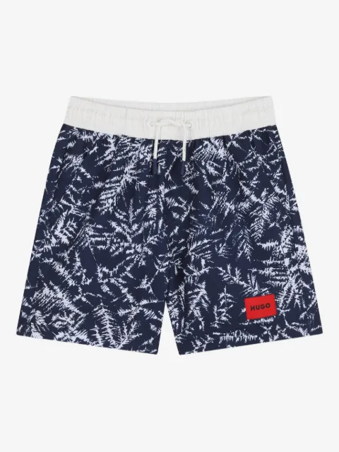 HUGO KIDS floral swim shorts