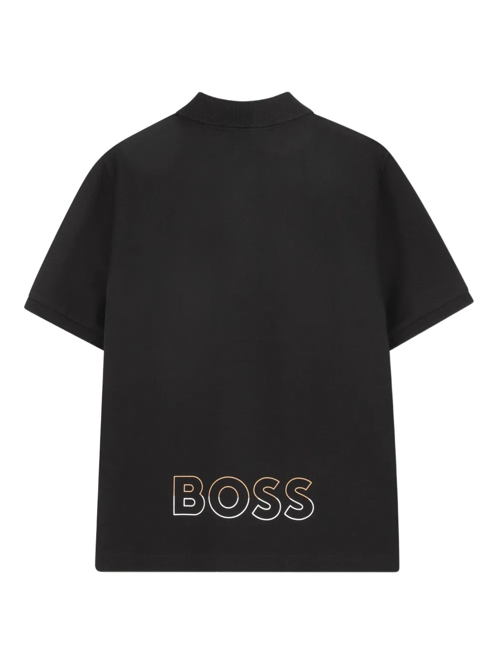 BOSS Kidswear Poloshirt met korte mouwen Zwart