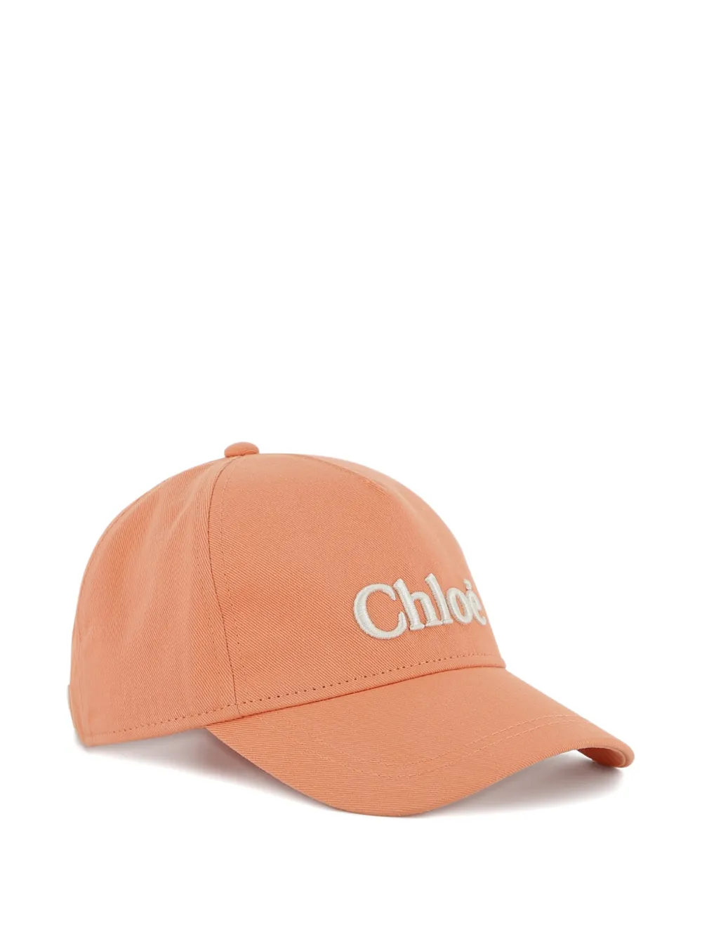 Chloé Kids logo-embroidered cap - Arancione