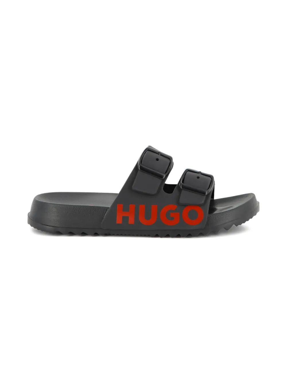 HUGO KIDS Slippers met gespen Zwart
