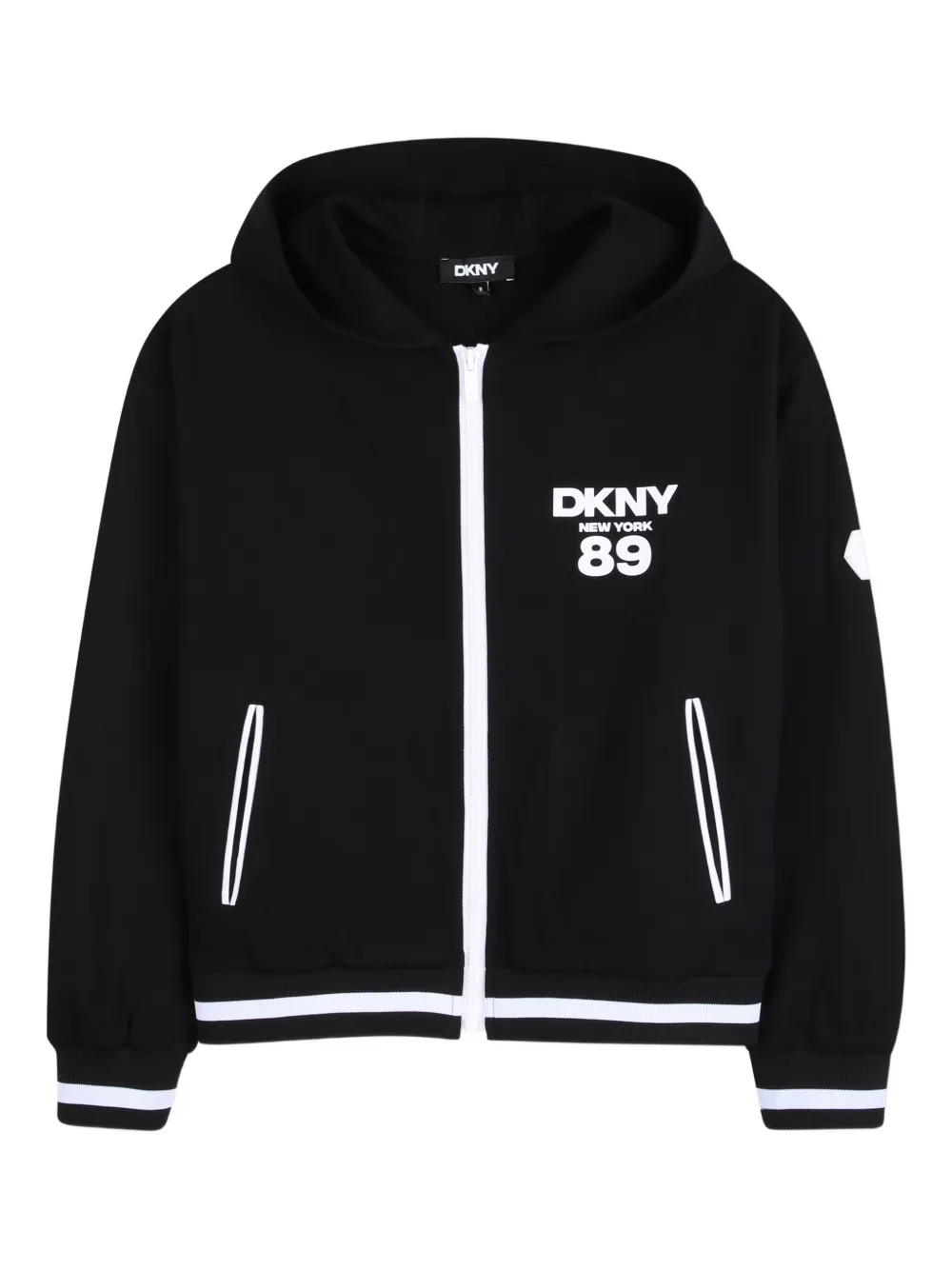 Dkny Kids Felpa con cappuccio e zip - Nero