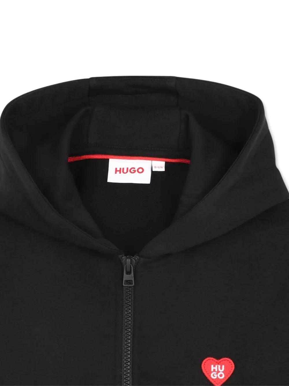  Hugo Kids Hear-motif Hoodie - Black 