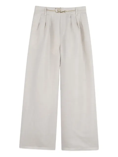 Chloé Kids chain pleated trousers