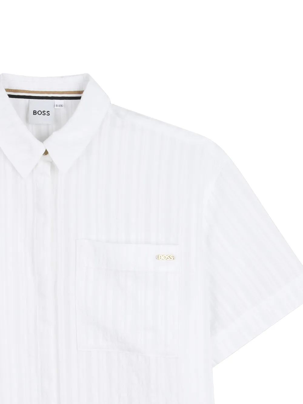 BOSS Kidswear Gestreept shirt Wit
