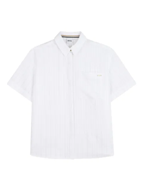 BOSS Kidswear striped short-sleeve shirt