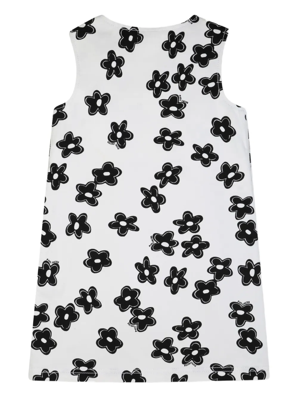 Marc Jacobs Kids Jurk met bloemenprint en knoopdetail Wit