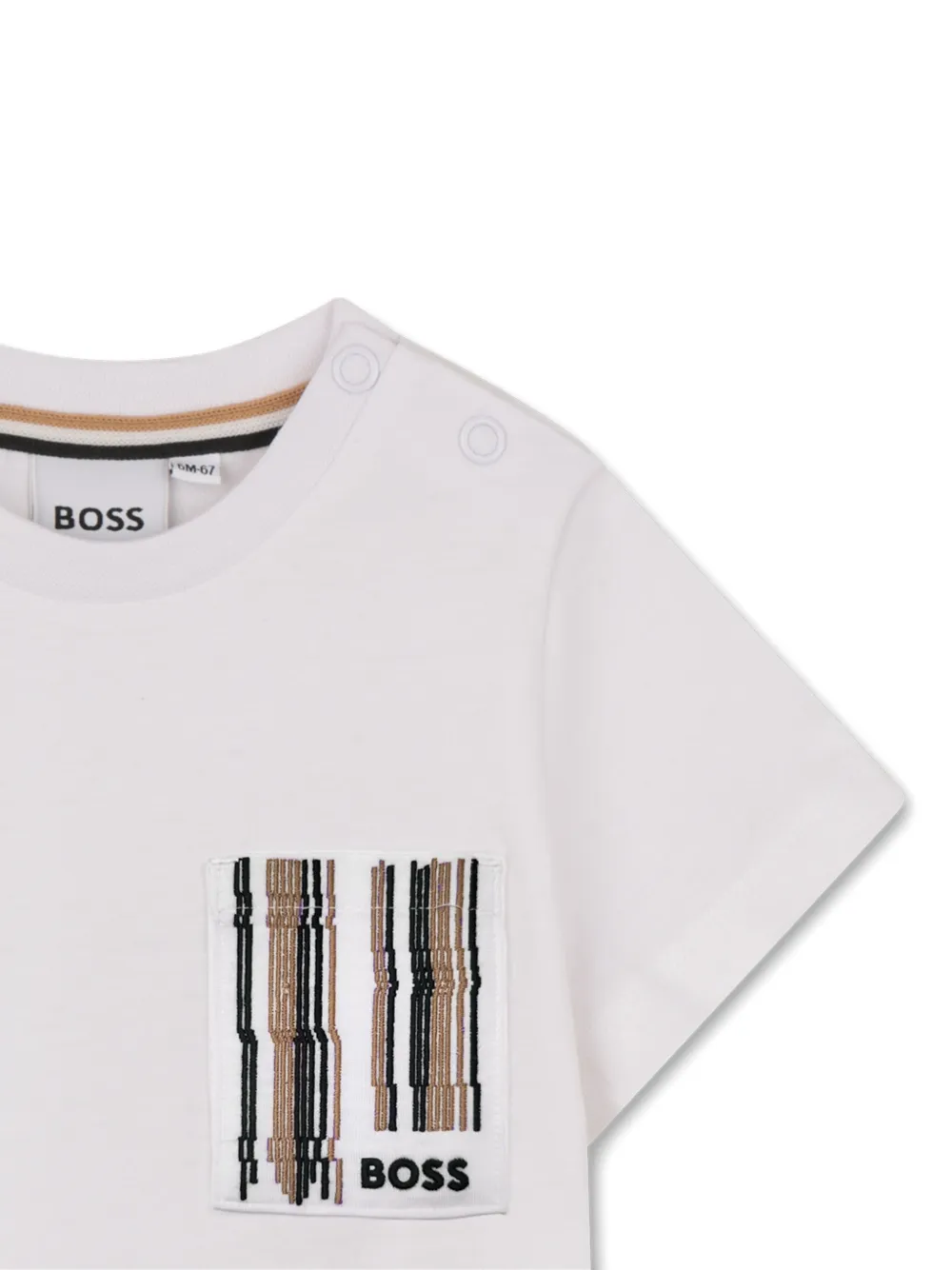 BOSS Kidswear T-shirt met borstzak Wit