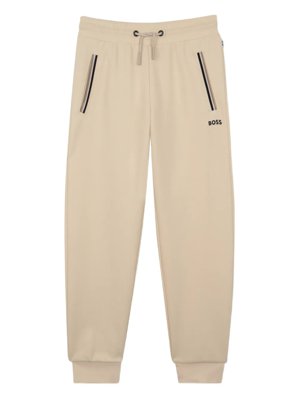 BOSS Kidswear Trainingspak met logodetail Beige