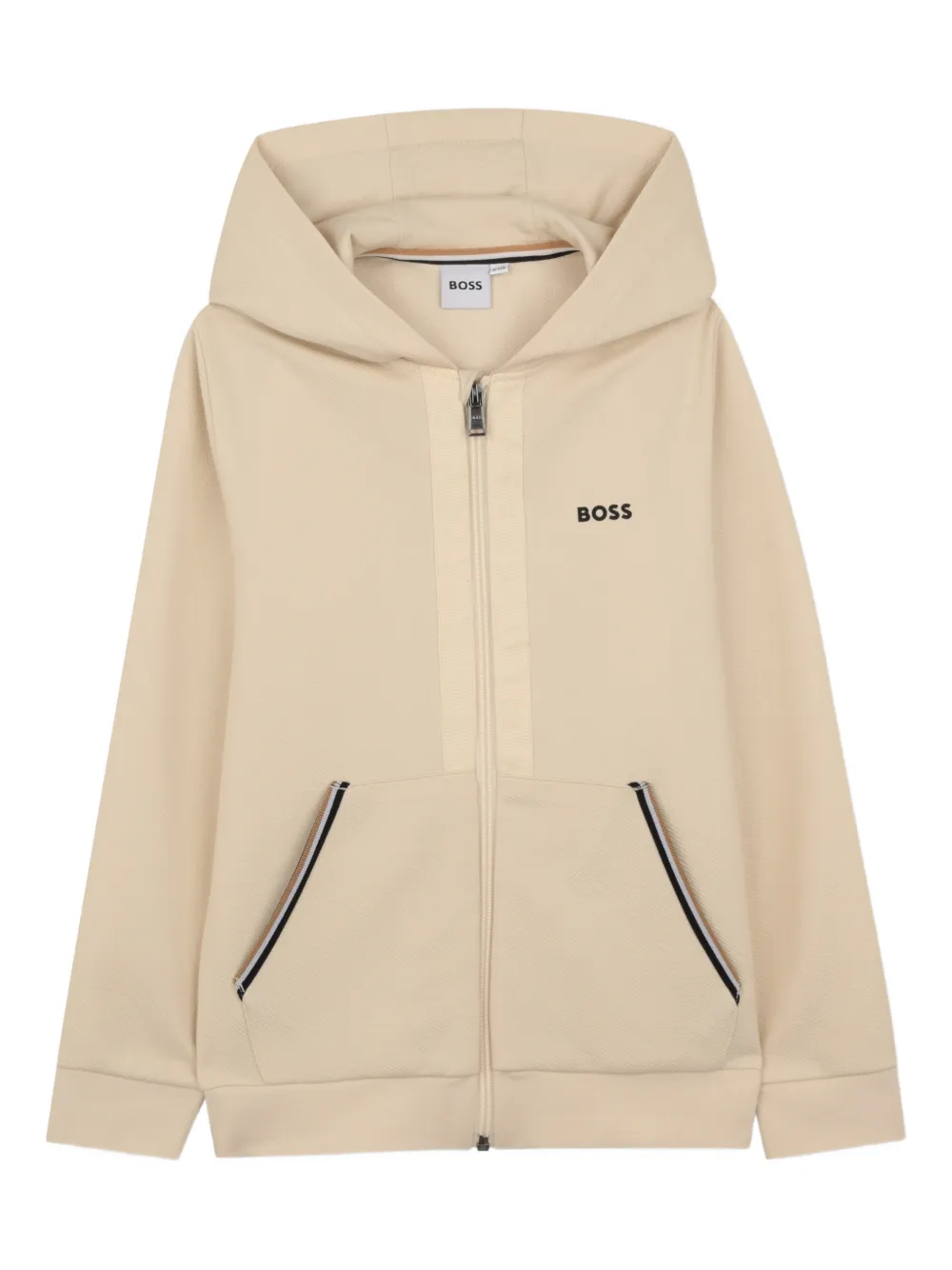 BOSS Kidswear Trainingspak met logodetail Beige