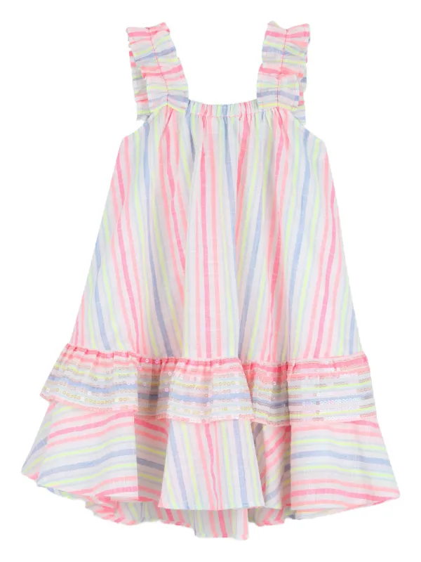 white christmas dresses Billieblush Girls Pleated Sequin Dress in Multicolour 3 Yrs White