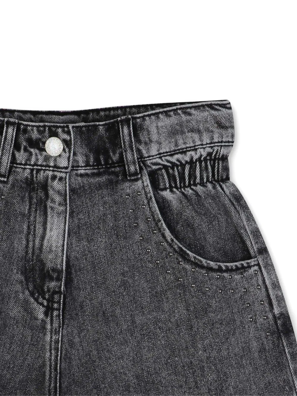 Billieblush Pantalones Vaqueros Cortos Con Cinturilla Elástica - Negro 