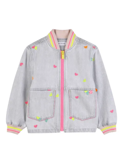 Billieblush heart-motif denim jacket