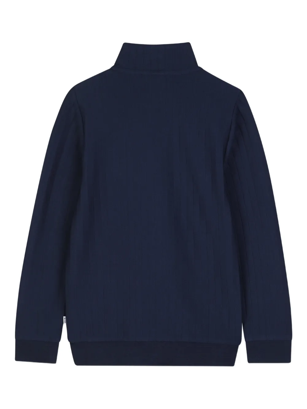  Boss Kidswear Ribbed Zip Cardigan - Blue 