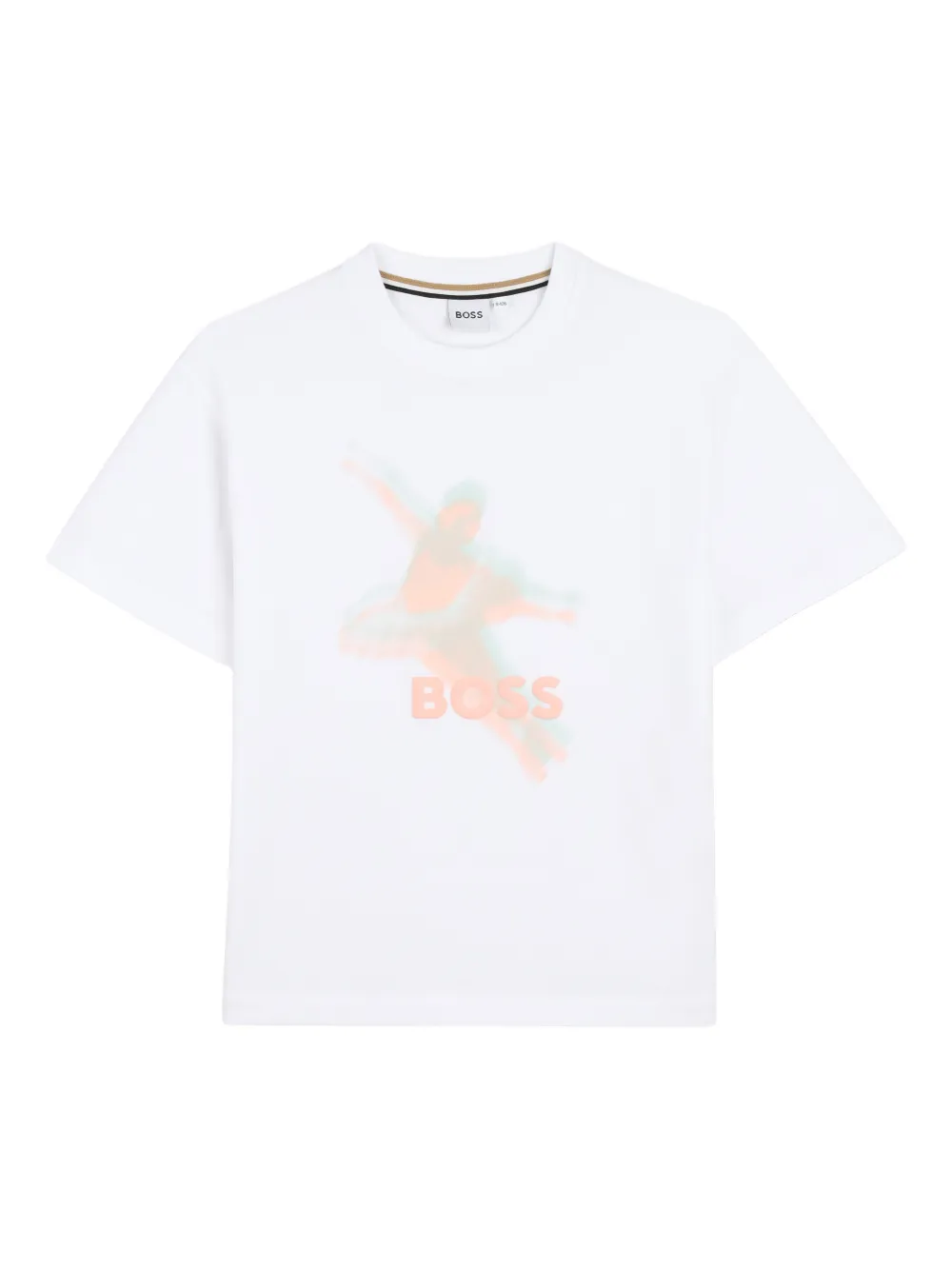 BOSS Kidswear T-shirt girocollo con stampa - Bianco