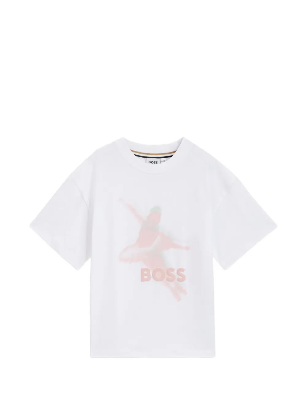 BOSS Kidswear T-shirt girocollo con stampa - Bianco
