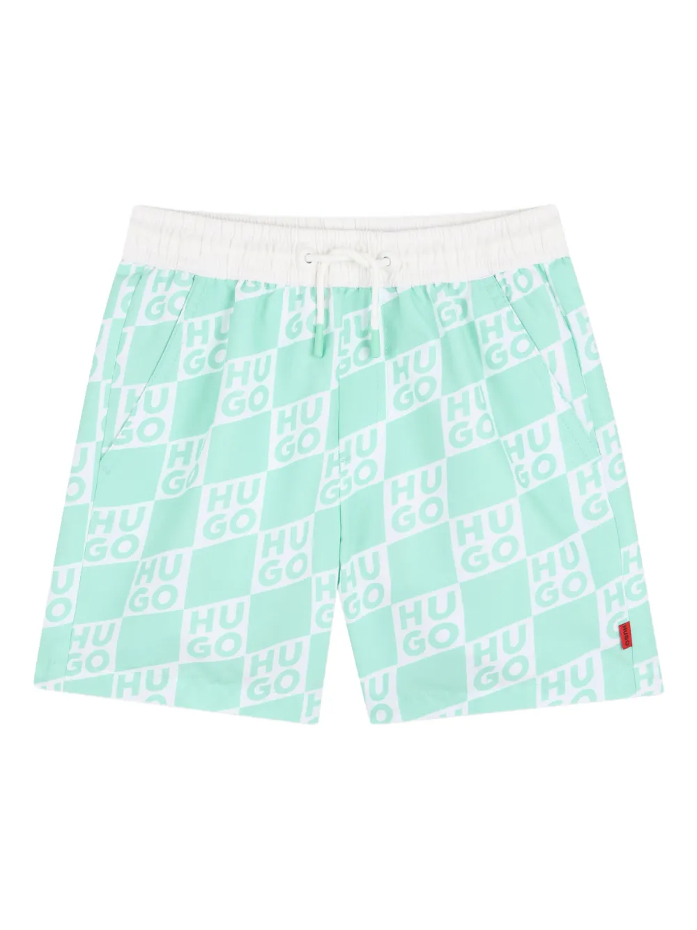 HUGO KIDS Costume da bagno con logo - Verde