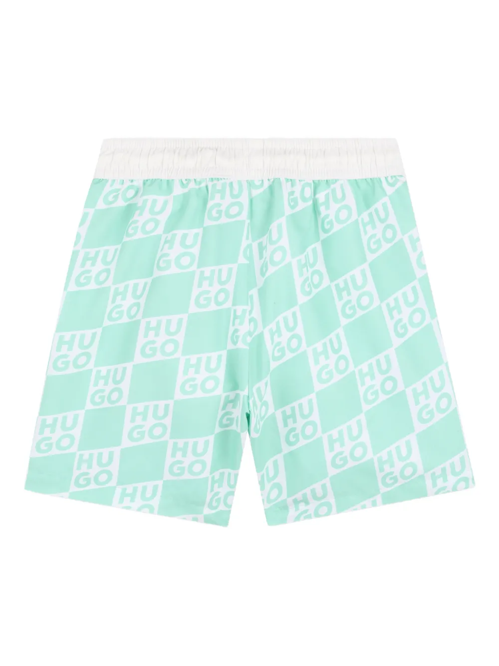  Hugo Kids Logo Swim Shorts - Green 