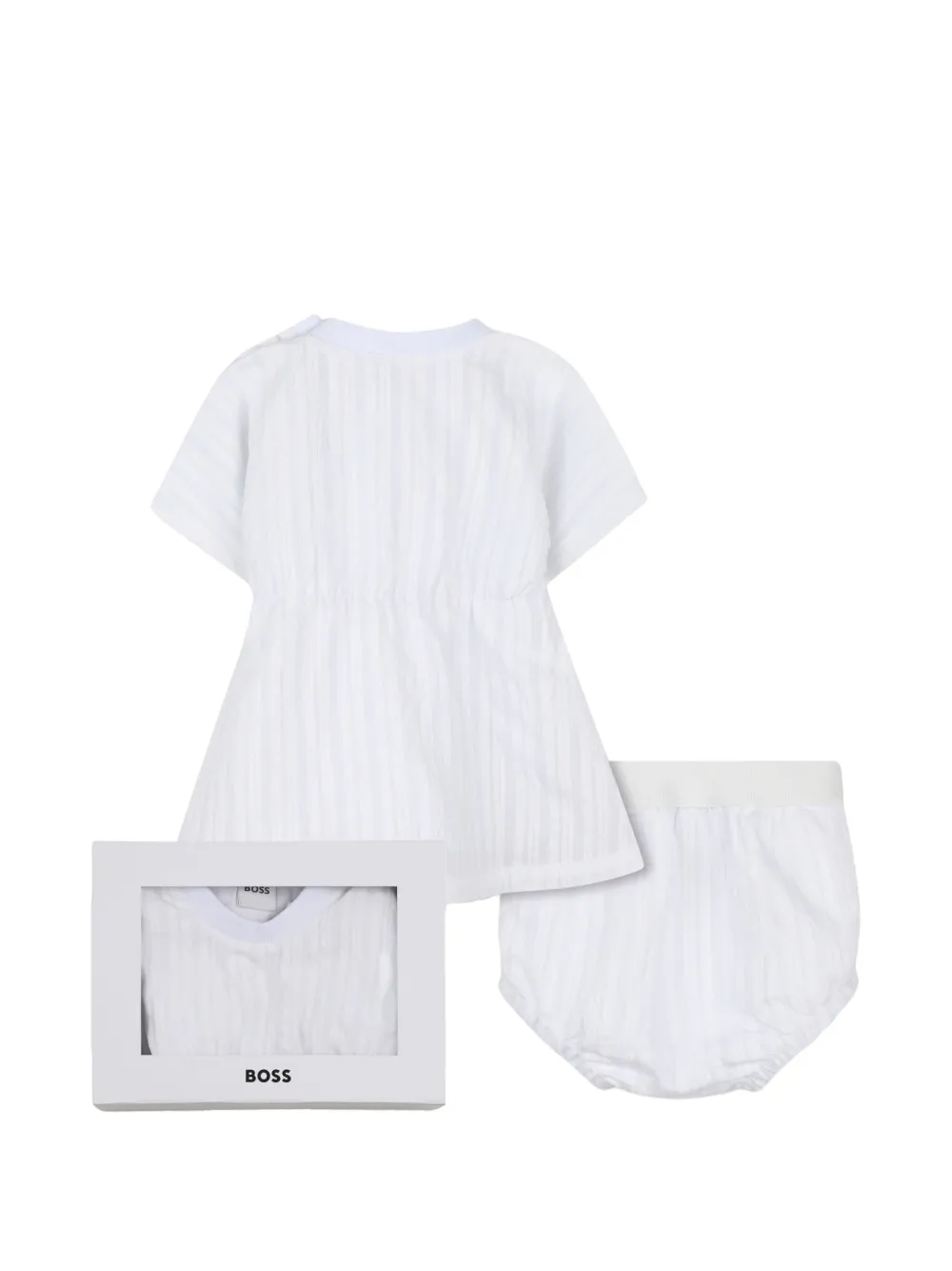 BOSS Kidswear Gestreepte broekjes Wit