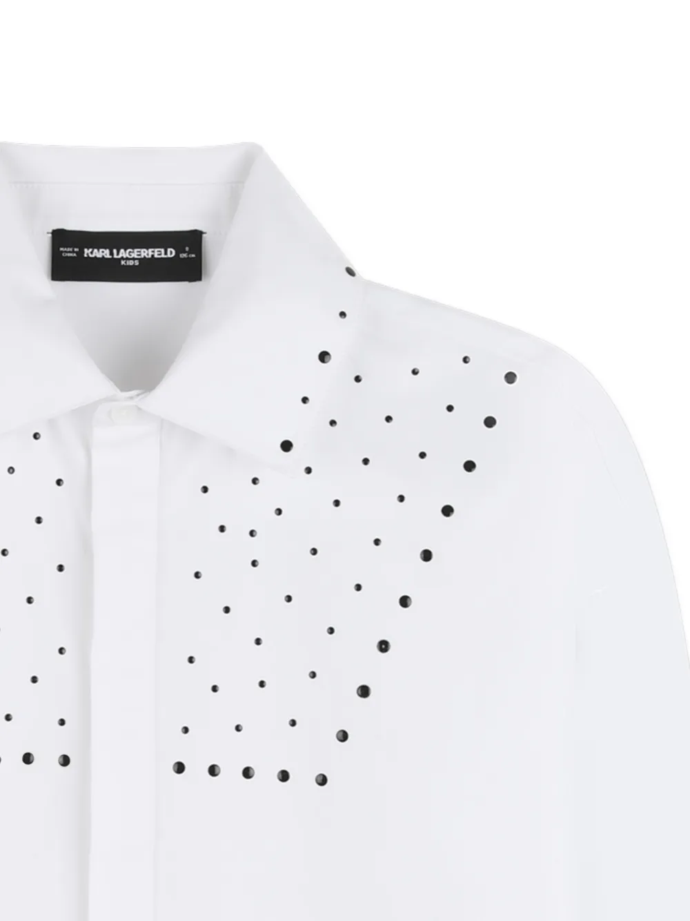 Karl Lagerfeld Kids Blousejurk met verfraaiing Wit