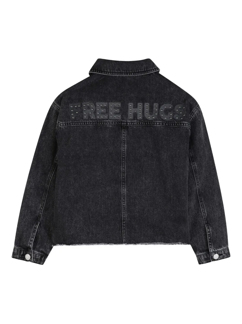  Billieblush Frayed-hem Denim Jacket - Black 