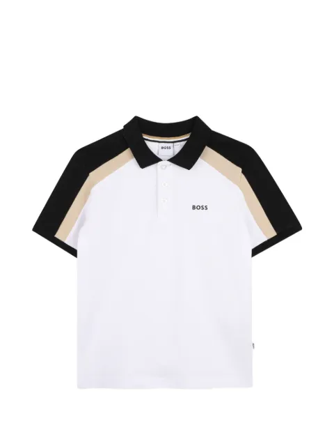 BOSS Kidswear playera tipo polo con logo
