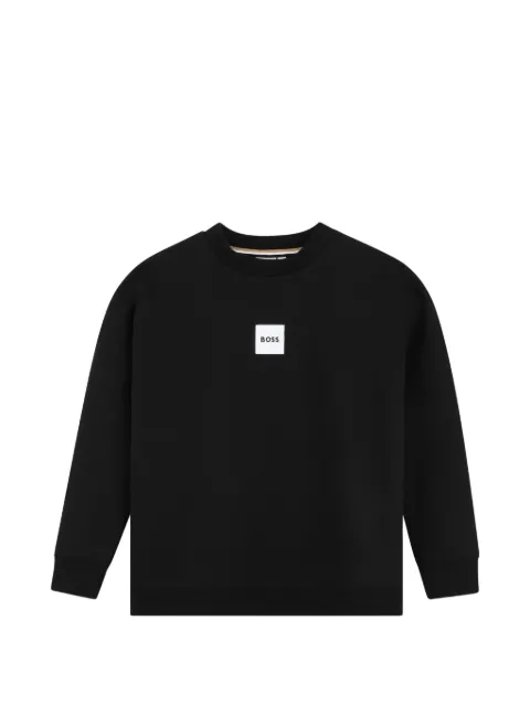 BOSS Kidswear sudadera con parche del logo