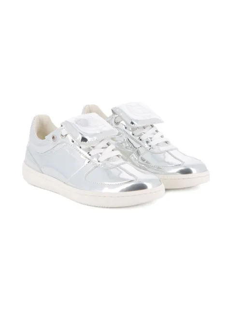 Karl Lagerfeld Kids 메탈릭 이펙트 스니커즈