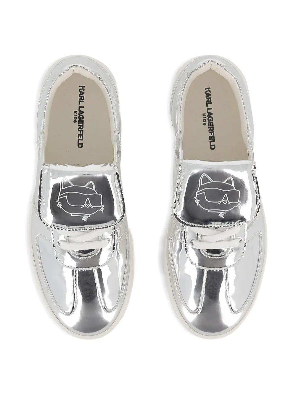 Karl Lagerfeld Kids Sneakers met metallic-effect Zilver