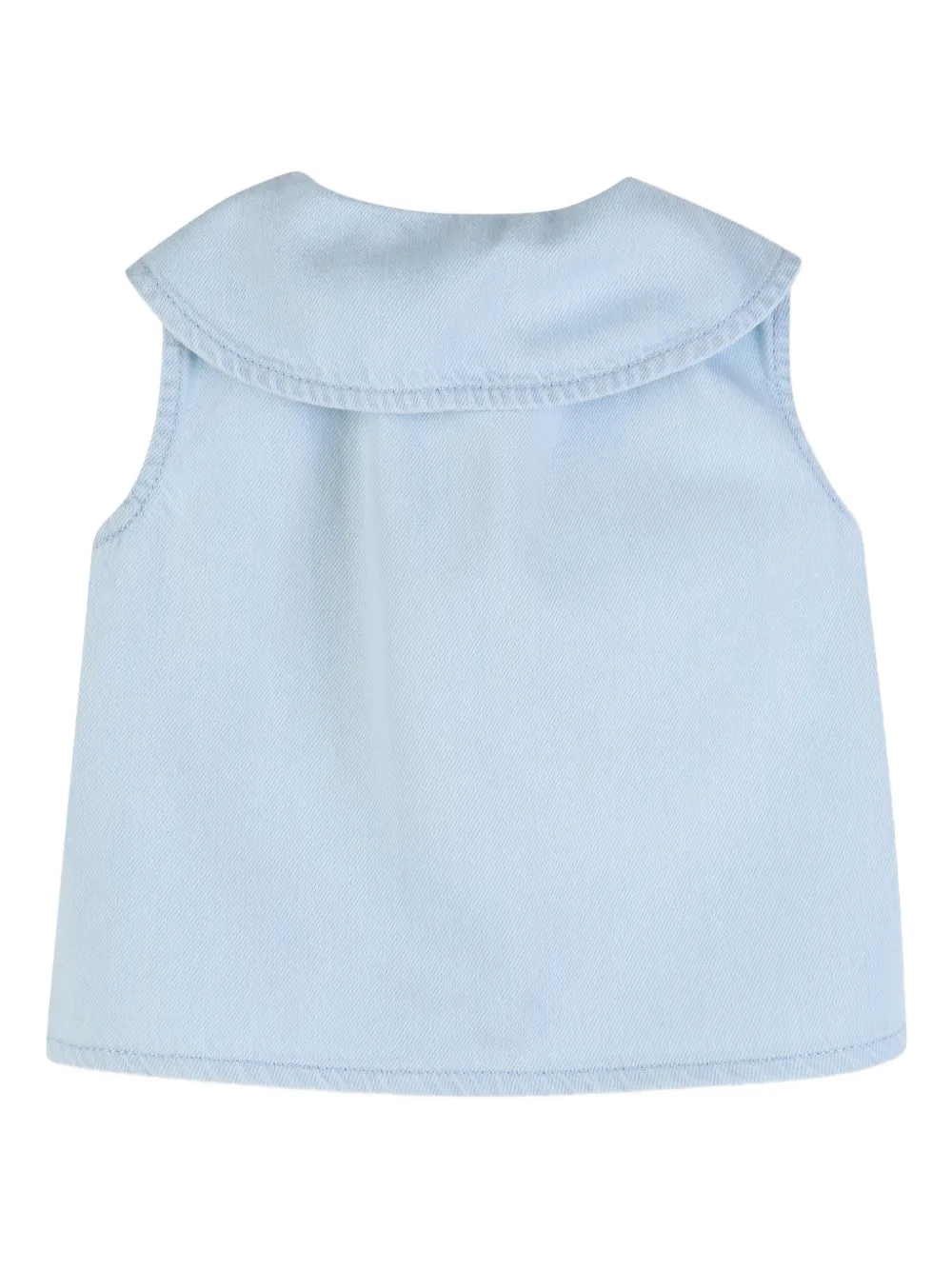 Embroidered-Collar Top