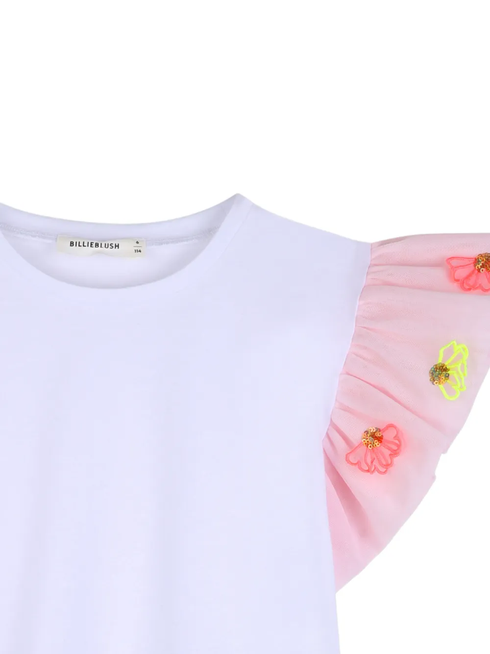 Billieblush T-shirt met ruches mouwen Wit