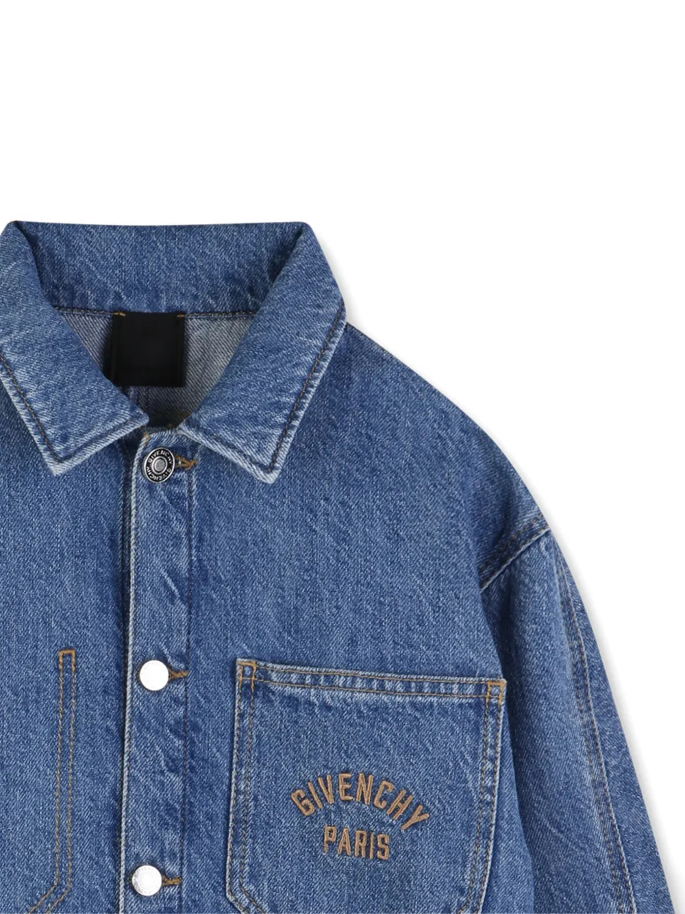 Givenchy Kids Shirt met logo en zak Blauw