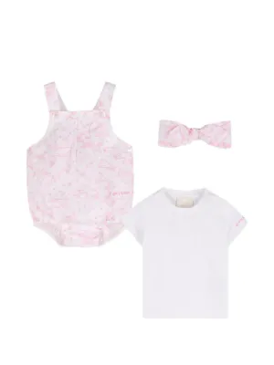 Givenchy Kids printed-overalls T-shirt set