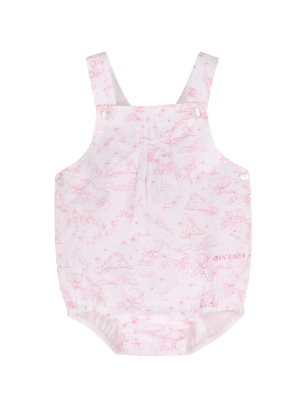  Givenchy Kids Ensemble T-shirt Et Salopette Imprimée - Blanc 