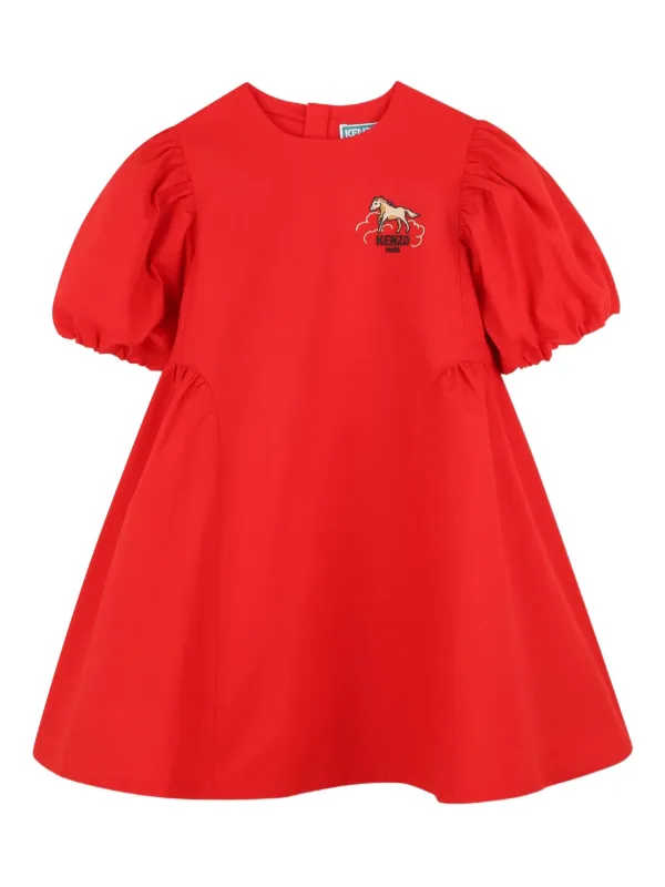 kenzo red dress Pomander Place Red Crepe Kenzo Dress Red / XS