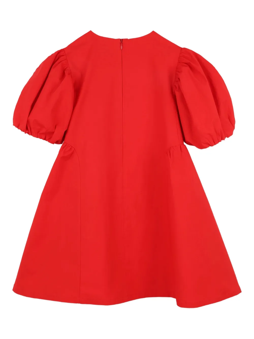 Kenzo Kids Jurk met pofmouwen en applicatie Rood