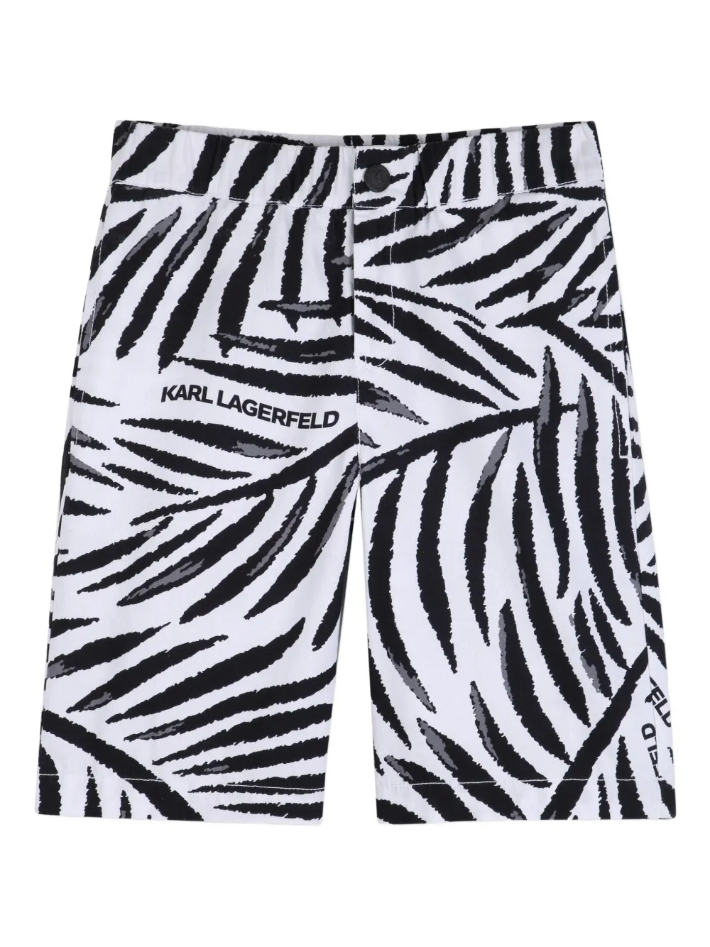 Karl Lagerfeld Kids Bermuda con stampa - Bianco