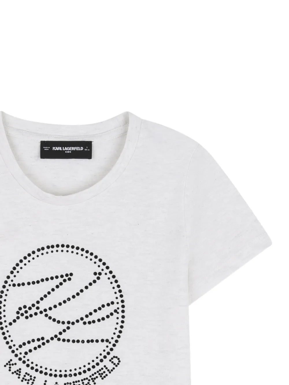 Karl Lagerfeld Kids T-shirt verfraaid met logo Grijs