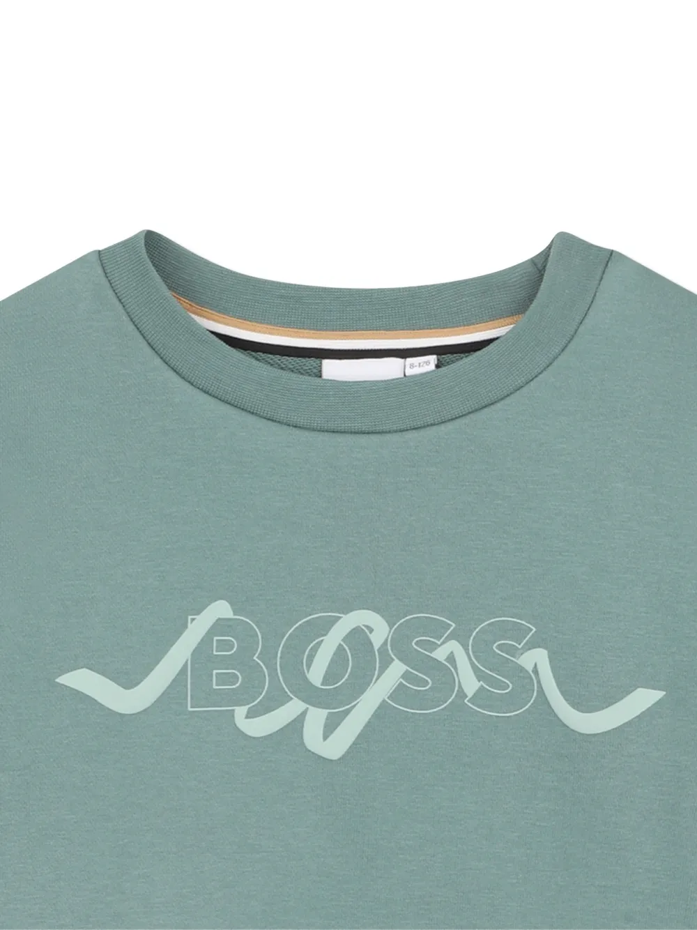 BOSS Kidswear Sweater met logoprint Groen