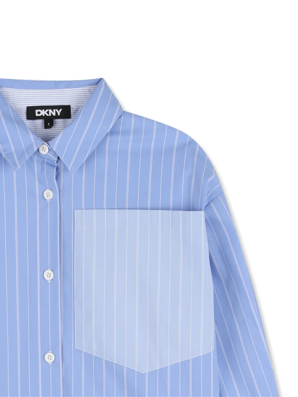 Dkny Kids Gestreept shirt met zak Blauw
