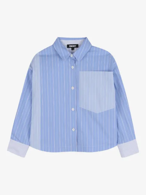 Dkny Kids camisa con bolsillo a rayas