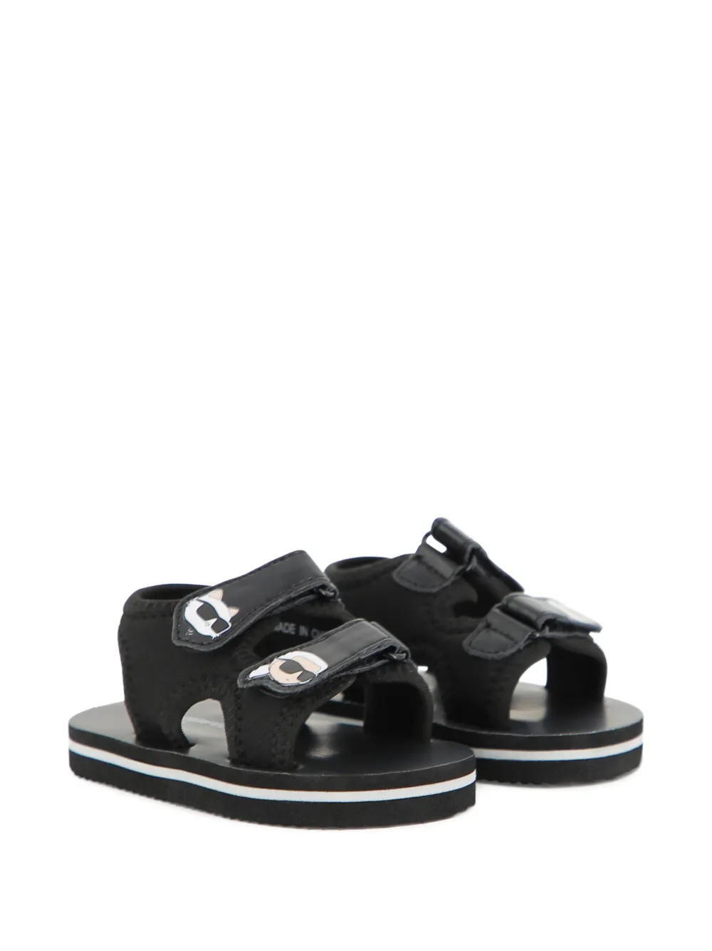 Karl Lagerfeld Kids Sandalen met klittenband Zwart