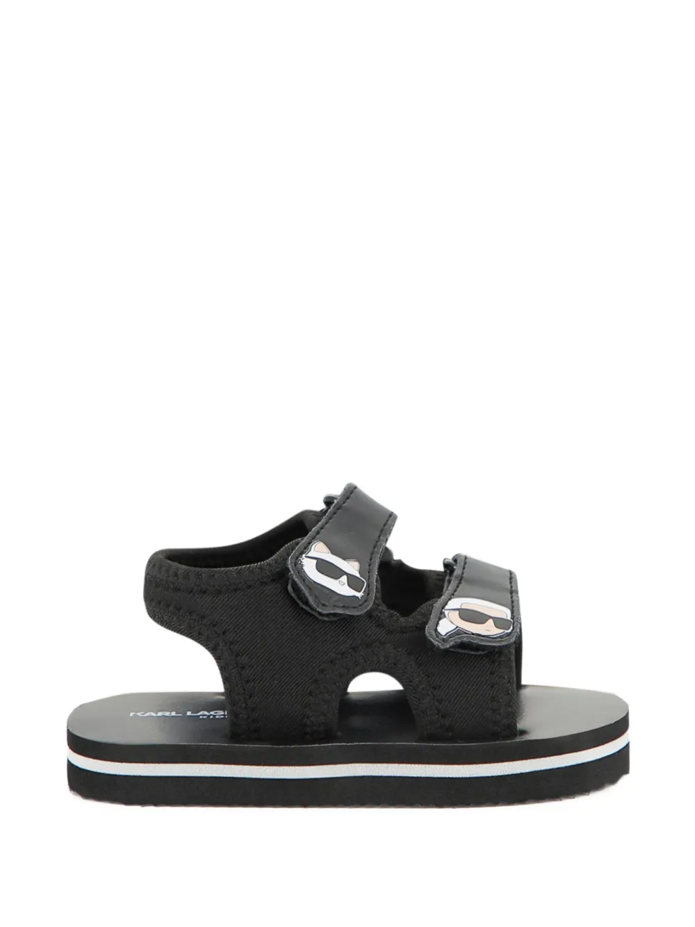 Karl Lagerfeld Kids Sandalen met klittenband Zwart