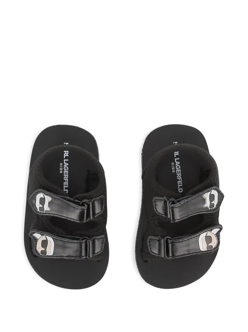 Karl Lagerfeld Kids Sandalen met klittenband Zwart