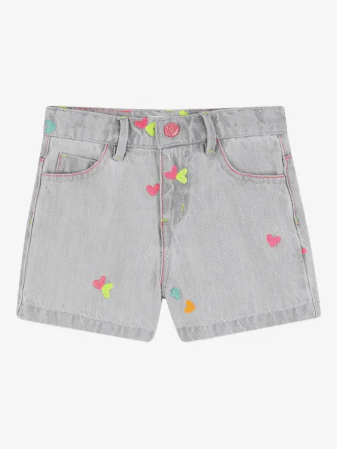 Billieblush heart-motif denim shorts